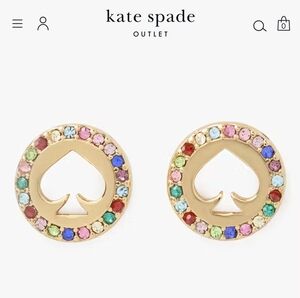 NWT Kate Spade Multicolor Spot The Spade Stud Earrings